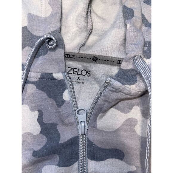 ZELOS Fleece Lined Camo Hoodie Sweatshirt‎ in Small A8 - Picture 3 of 6